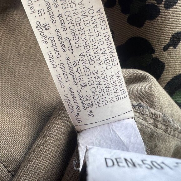 Zara SRPLS Long Sleeve Button Up Animal Print Cotton Blend Jacket Women's Size L - Picture 4 of 11